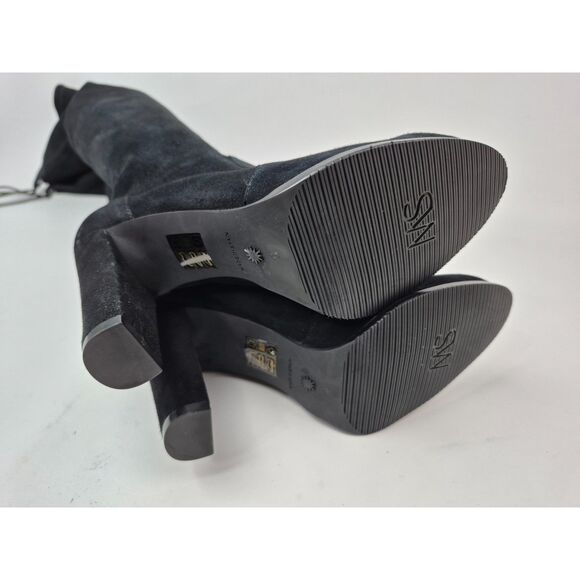 Stuart Weitzman Women's Black Highland Heel Suede Over The Knee Boots Size 6 B - Picture 6 of 7